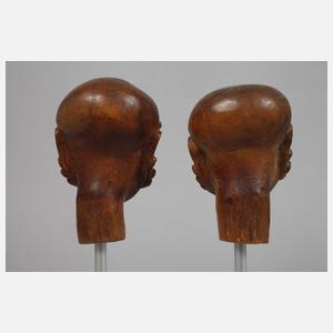 Paar figürliche Schnitzereien