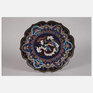 Paar Teller Cloisonné