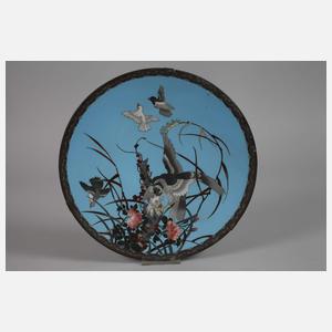 Zwei Teller Cloisonné