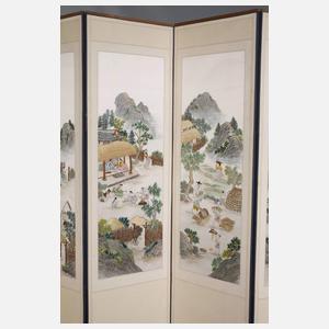 Großer asiatischer Paravent