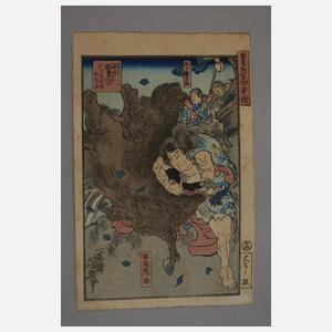 Zwei kleine Farbholzschnitte