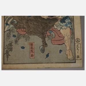 Zwei kleine Farbholzschnitte