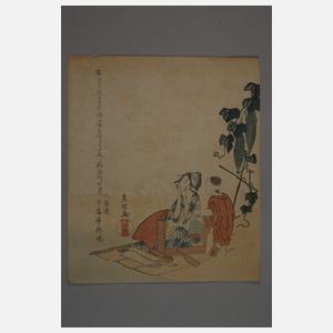 Zwei kleine Farbholzschnitte