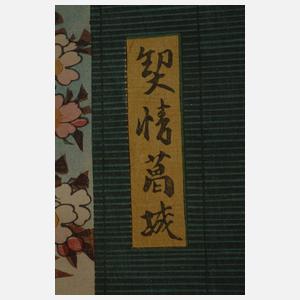 Dreiteiliger Farbholzschnitt Utagawa Kunisada (Toyokuni III.)