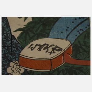 Dreiteiliger Farbholzschnitt Utagawa Kunisada (Toyokuni III.)