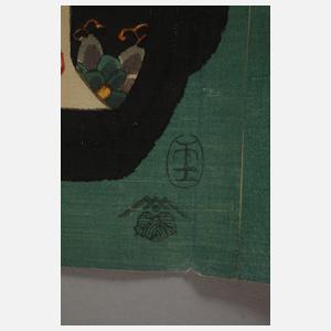 Dreiteiliger Farbholzschnitt Utagawa Kunisada (Toyokuni III.)