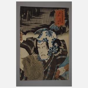 Drei Farbholzschnitte Utagawa Kunisada (Toyokuni III.)