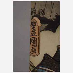 Drei Farbholzschnitte Utagawa Kunisada (Toyokuni III.)