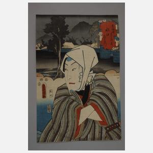Drei Farbholzschnitte Utagawa Kunisada (Toyokuni III.)