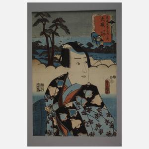 Zwei Farbholzschnitte Utagawa Kunisada (Toyokuni III.)