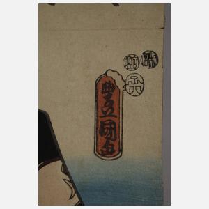 Zwei Farbholzschnitte Utagawa Kunisada (Toyokuni III.)
