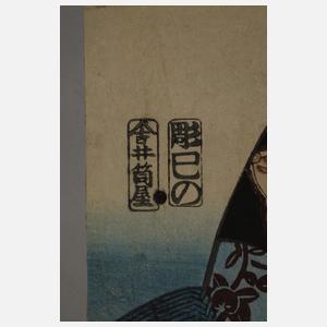 Zwei Farbholzschnitte Utagawa Kunisada (Toyokuni III.)