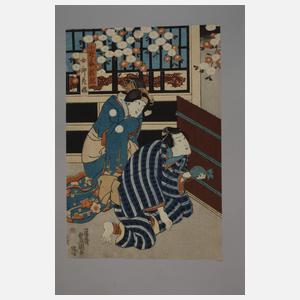 Farbholzschnitt Utagawa Kunisada (Toyokuni III.)