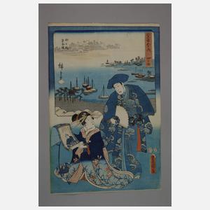 Farbholzschnitt Ryusai Shigeharu