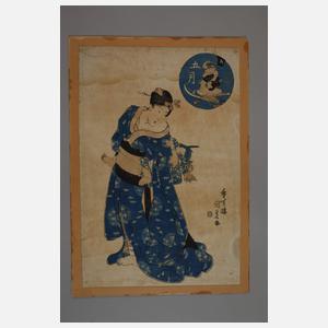 Farbholzschnitt Utagawa Kunisada (Toyokuni III.)