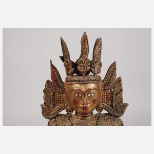 Geschnitzte Buddhaplastik
