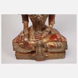 Geschnitzte Buddhaplastik