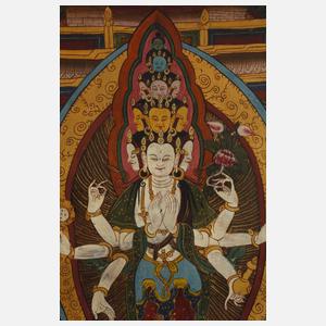 Thangka Die Barmherzigkeit