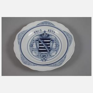 Meissen Jubiläumsteller Königreich Sachsen