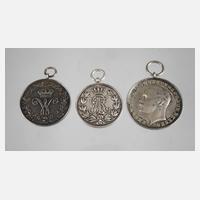 Drei Medaillen Braunschweig, Sachsen, Hessen111