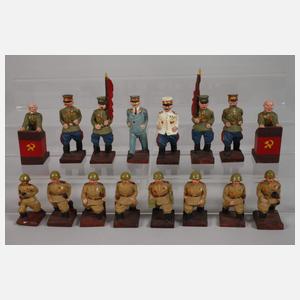 Patriotisches Schachspiel Deutschland–Russland