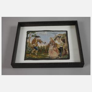 Feine Seidenstickerei