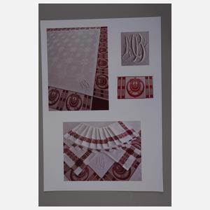 Tafelgarnitur geometrischer Jugendstildekor