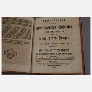 Unpartheyische Gedanken 1778