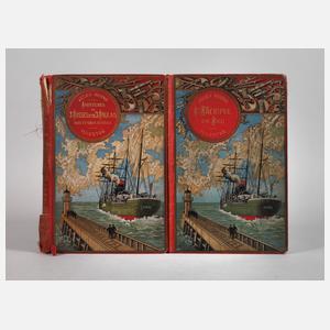 Zwei Ausgaben Jules Verne