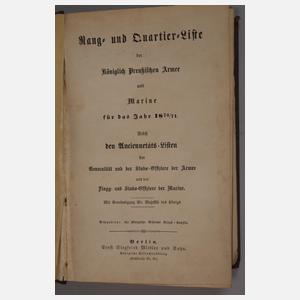 Rang- und Quartierliste