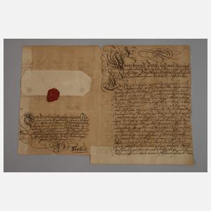 Drei Urkunden Sachsen