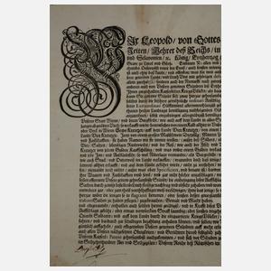 Urkunde Kaiser Leopold I.