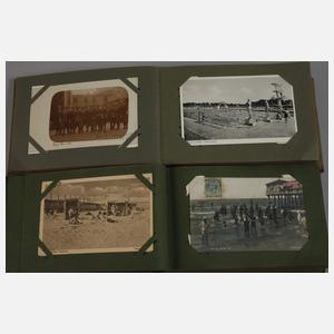 Zwei Postkartenalben Sport und Freizeit