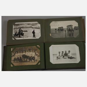 Zwei Postkartenalben Sport und Freizeit