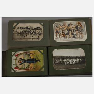 Zwei Postkartenalben Sport und Freizeit