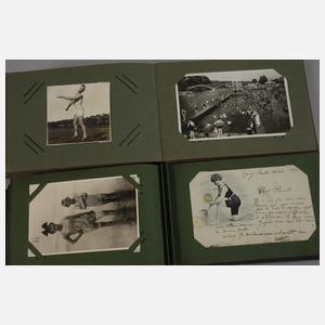 Zwei Postkartenalben Sport und Freizeit