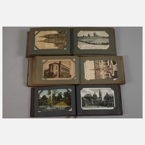 Drei Ansichtskartenalben Westdeutschland