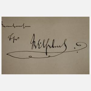 Autograph Kaiser Wilhelm II.