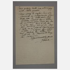 Sigmund Freud, Brief mit Autograph