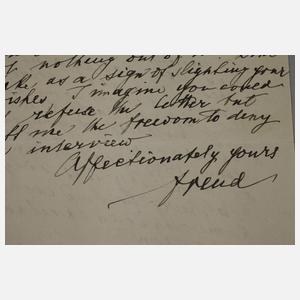 Sigmund Freud, Brief mit Autograph