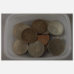 Konvolut Münzen und Scheine DDR