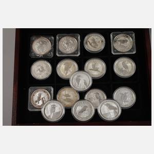 Satz Silbermünzen Australien