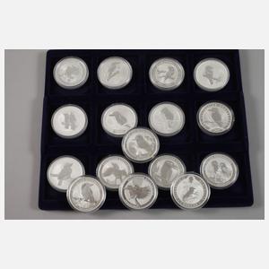 Satz Silbermünzen Australien