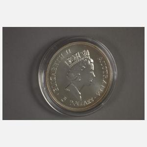 Acht Silbermünzen Australien Kookaburra