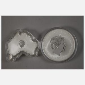 Zehn Silbermünzen Australien Olympiade und Expo