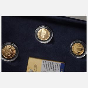 Satz Goldmünzen "Die sieben Weltwunder"