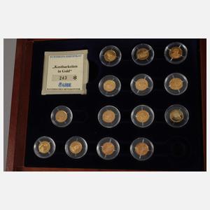 Satz Goldmünzen „Kostbarkeiten in Gold“