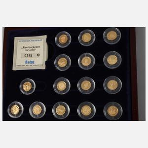 Satz Goldmünzen „Kostbarkeiten in Gold“
