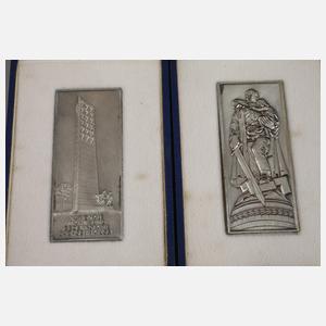 Konvolut Plaketten von Denkmälern