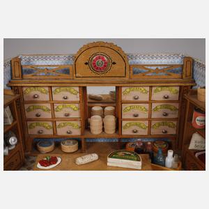 Kleiner Kaufmannsladen mit Zubehör